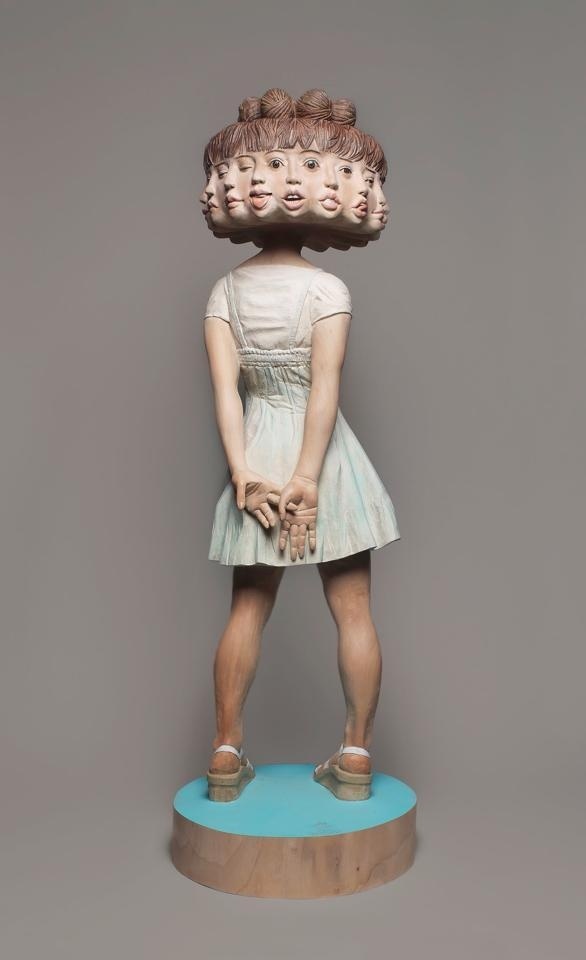 Yoshitoshi Kanemaki | artnau #sculpture #bizarre #girl #blur #design #heads #strange #art