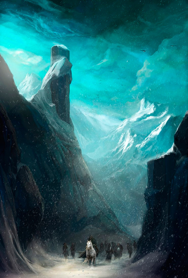 The Art Of Animation, Adams Brenoch #horses #mountain #fantasy #snow #landscape #illustration #concept #art #winter