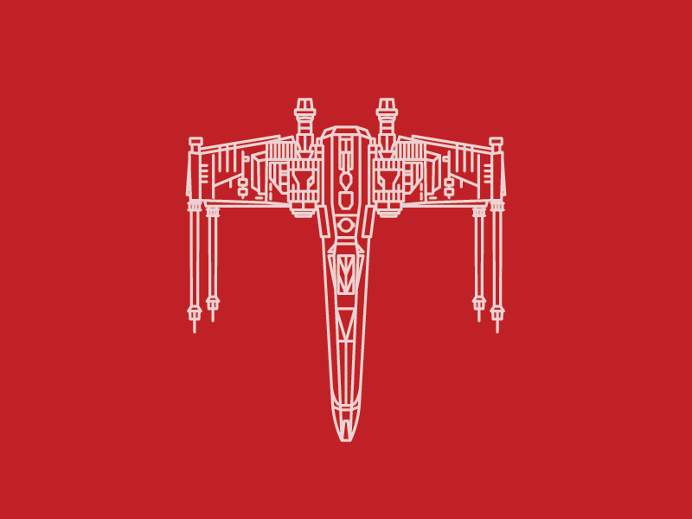 X-wing print by Nick Vlow