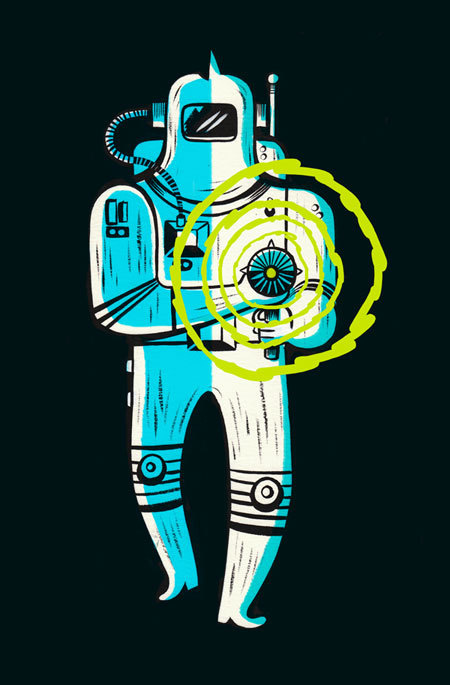 Ye Crooked Legge: Death Ray #illustration #sci-fi #character #space