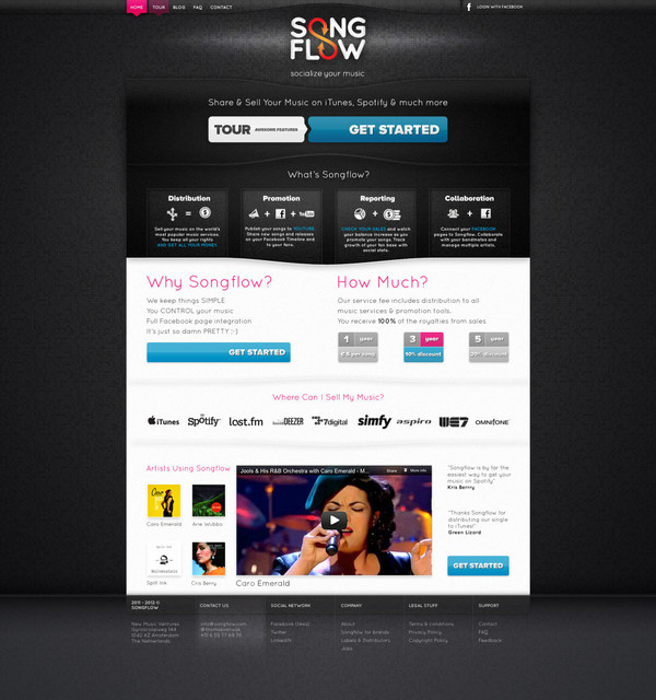 Songflow #music #theme #wordpress #webdesign
