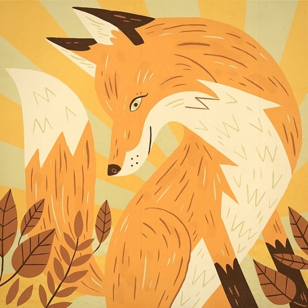 Fox & Bird - Owen Davey Illustration #illustration