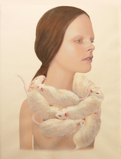 f53d2ed55914a2111c3d13efebfbd0a2.jpg (JPEG Image, 600 × 789 pixels) #woman #merve #mokroc #rat #painting #art #lakormis #animal