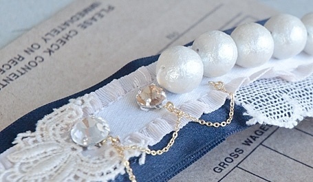 コットンパールのバレッタ * other * rimix #fashion #accessory