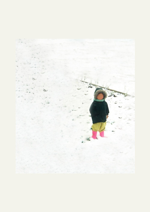 http://robertoortu.tumblr.com/ #pink #child #snow #childhood #lost #winter