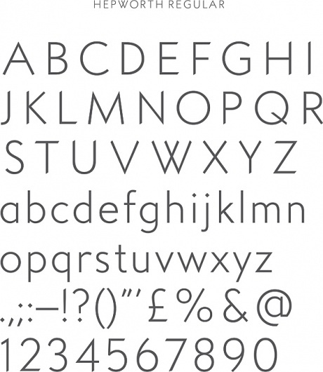 Creative Review - APFEL's identity for The Hepworth Wakefield #font #typography
