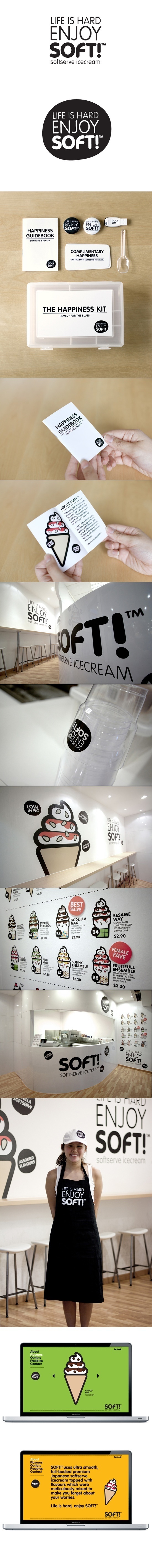 SoftTM branding by Bravo Company #cream #ice #branding #retail
