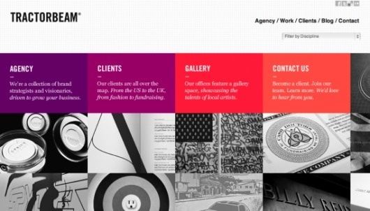 Tractorbeam - Web design inspiration from siteInspire #website