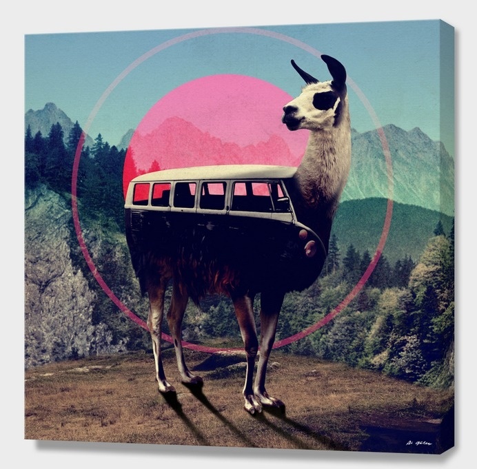 "Llama" by Ali Gulec (Turkey) #llama #van #illustration #vw