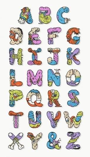 Alphabetcha (Letters) on the Behance Network #vector #letters #pretty #all #the #alphabet #colors #walker #nathan #typography