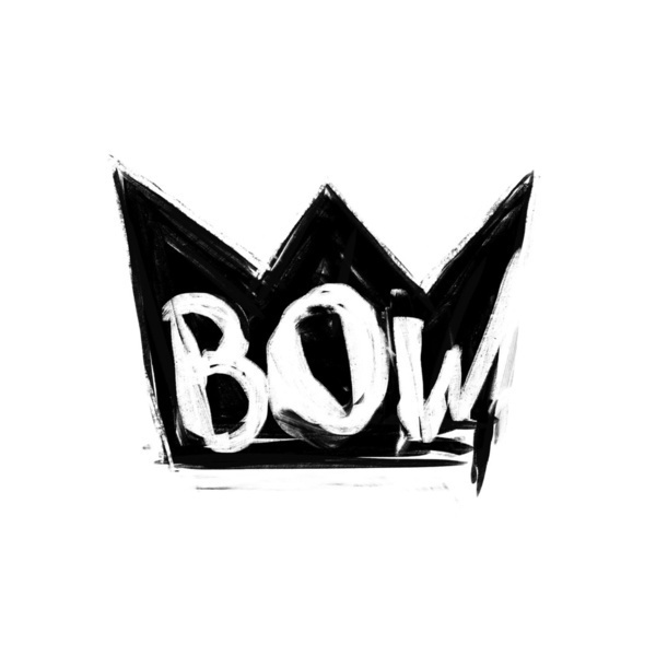 Bow Art Print #white #design #& #black #flocka #illustration #art #type #waka #typography
