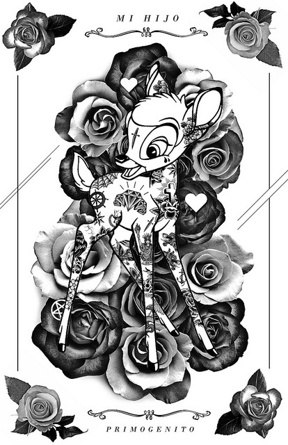 bambi white | Flickr - Photo Sharing! #illustration #poster