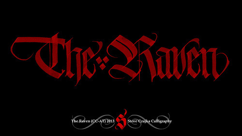 The Raven Wallpaper #calligraphy #theraven #gothic #steveczajka