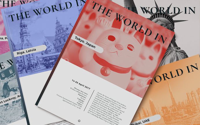 Rebranding The World Travel Publications on Behance - travel port guides for a luxury ship