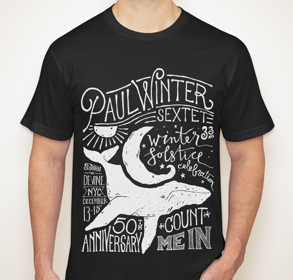 Paul Winter Sextet Winter Solstice T-Shirt #illustration #lettering #typography