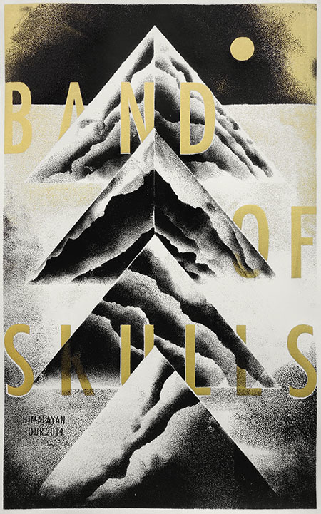 BAND OF SKULLS tourposter on Behance #print #texture #screen #poster #typography