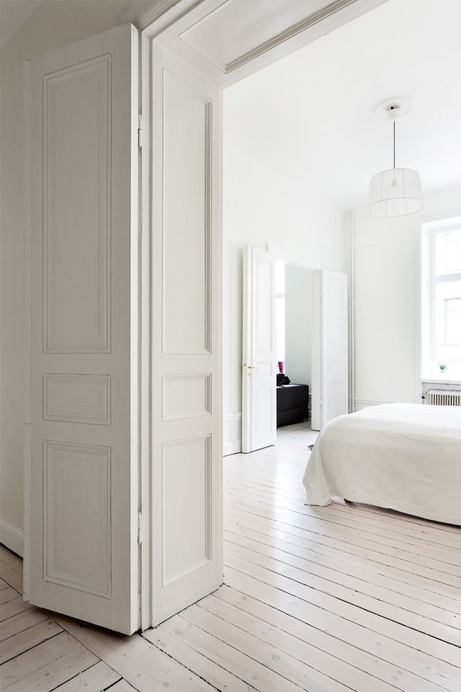 Bedroom with wooden floor. Via wendell.se. #bedroom #minimal