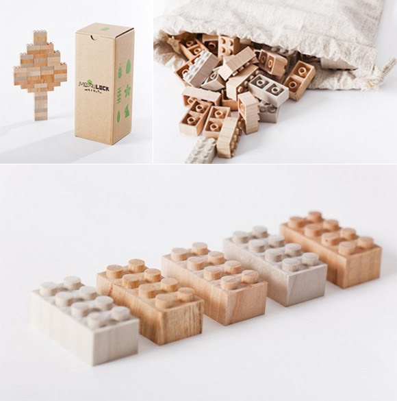 Handmade Wood LEGO Blocks from iichi #wood #toys #bricks #lego