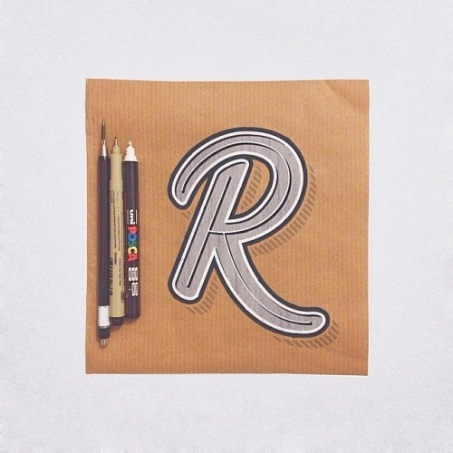 R oleh James Lewis #letter #lettering #typography