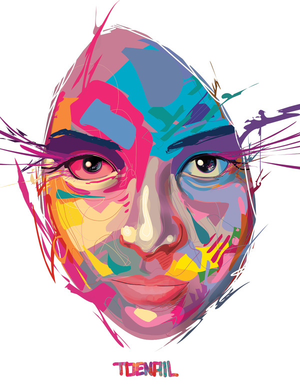 Vector Designs by Angel Rodriguez (Toenio) at Coroflot.com #vector #woman #color #digital #illustration #art #beautiful