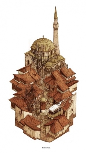 E #bascarsija #sarajevo #threadless #bosnia #mosque #bazaar