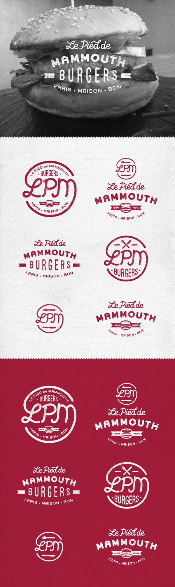 LPM burgers on Behance #meat #badge