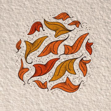 Autumn #autumn #illustration #leaves #fall #print