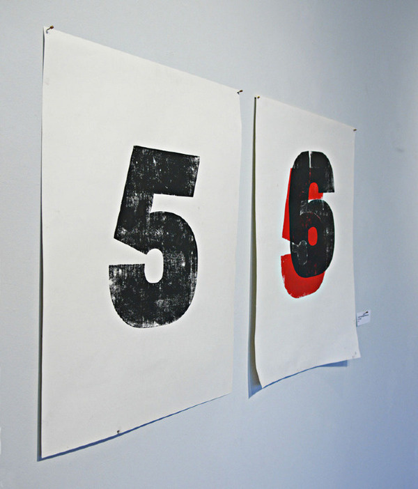 invisible demarcations Nil Santana #six #print #black #five #number #type #typography
