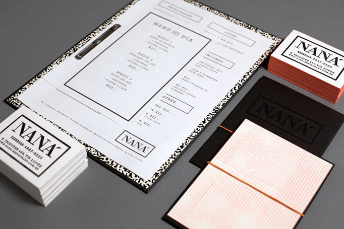 NANA #menu #identity #design #print #food