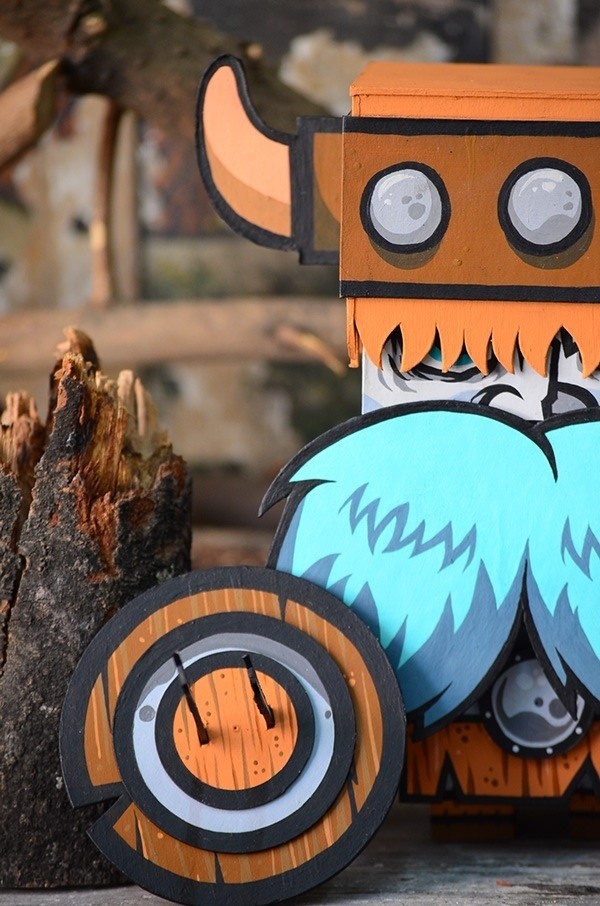 VIKINGO TOY on Behance #arrows #wood #shield #paper #toy #viking