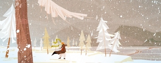 All sizes | WINTER | Flickr - Photo Sharing! #woman #retro #snow #illustration #lady #winter