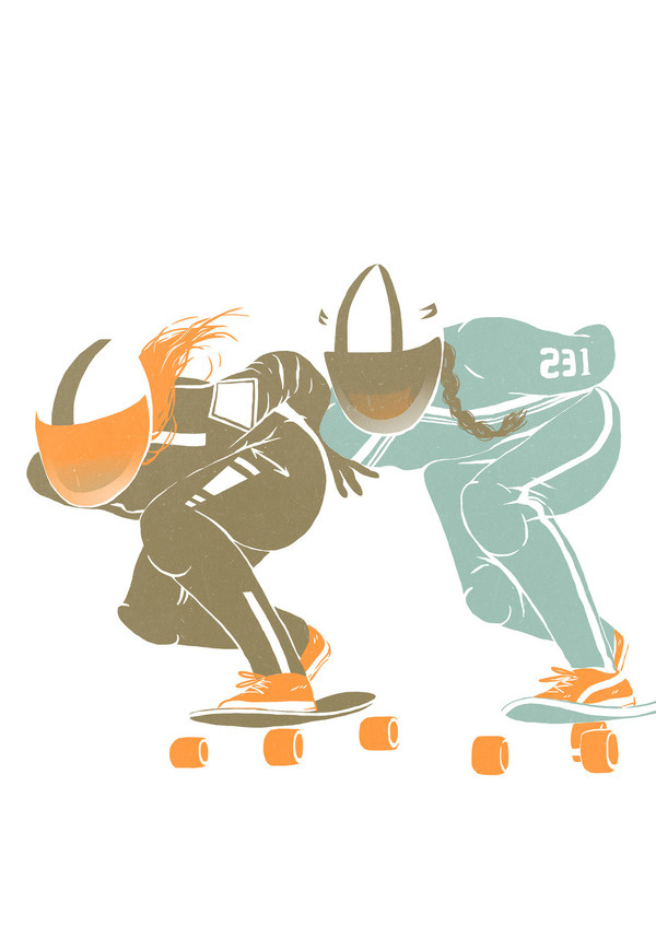 Roller derby series by Saint Kilda #longboard #roller #kilda #lola #girls #derby #beltrn #illustration #skates #saint