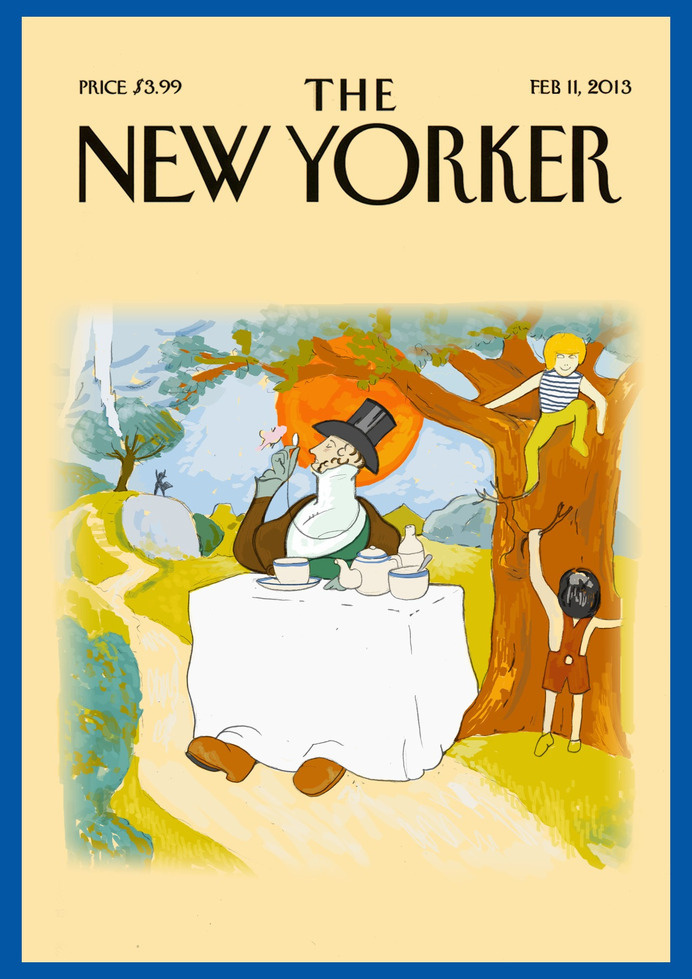 Second idea, "Tea for the Tillyman" #yorker #illustration #magazine #new