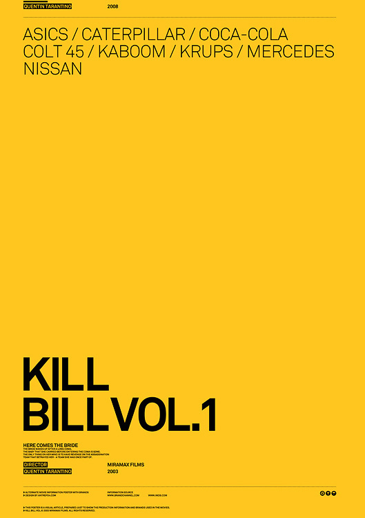 Movie Poster with Brands, by Antrepo #inspiration #creative #movie #bill #yellow #design #graphic #kill #poster