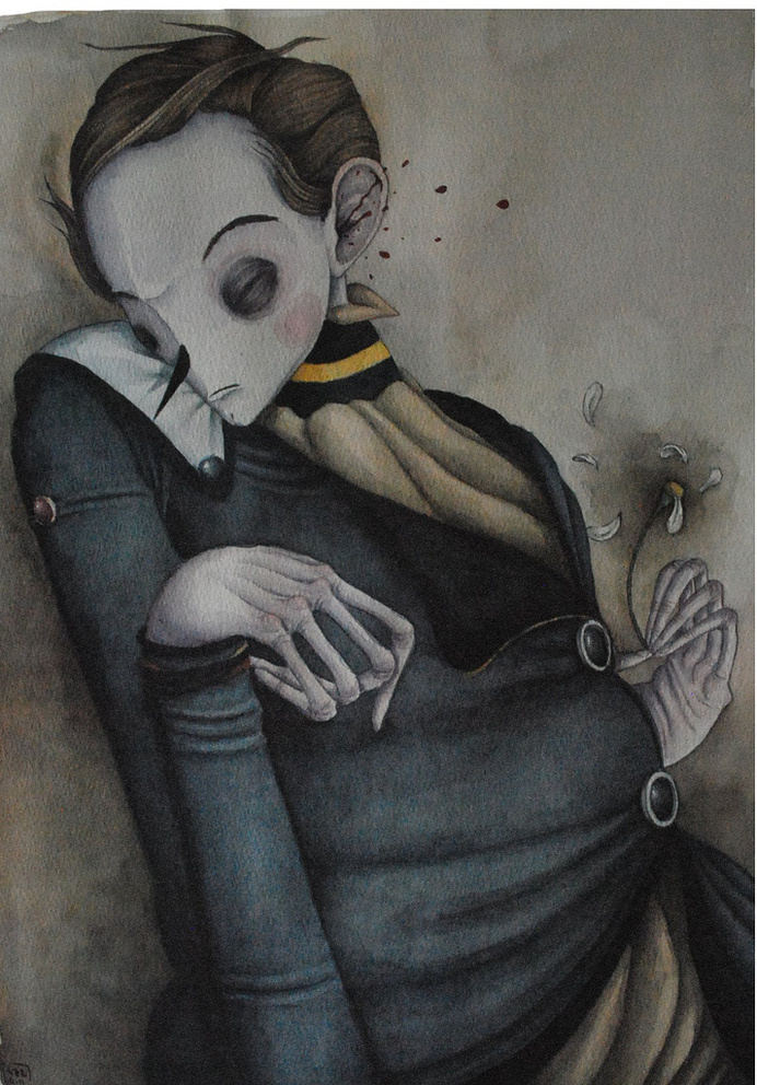 Painful Words #inspiration #illustration #portrait