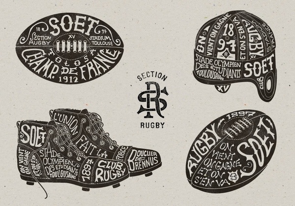 Toulouse SOET Section Rugby on Typography Served #illustration #typography