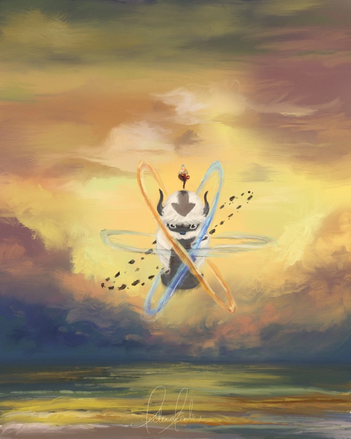 Avatar Aang and Appa, Julia Holmquist Jakobsen
