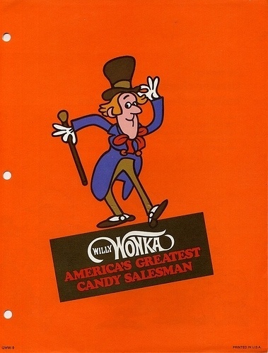 Willy Wonka Candy Salesmans Book | Flickr - Photo Sharing! #packaging #candy #illustration #willy #vintage #wonka
