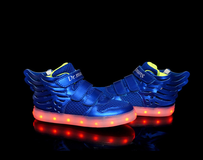 Kid's shoes hot style light up shoes LED lights blue