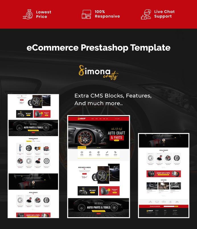 #Auto #Crafts & #Parts - #Prestashop #Responsive #Theme #eCommerce #Website #Design #Template