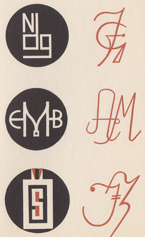 Max Körner's Das Neue Monogram und Zeichenwerk #calligraphy #type #50s #monogram
