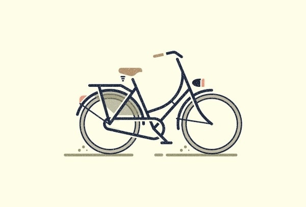 Icon Bicycle by Sascha Elmers #bicycle #icon #texture #illustration #vintage #grunge