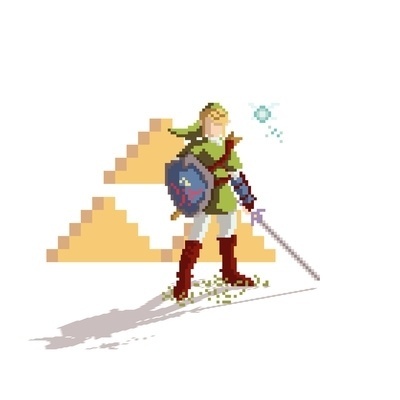 Pixel Link Art Print by Phil Giarrusso | Society6 #pixel #video #art #games #zelda