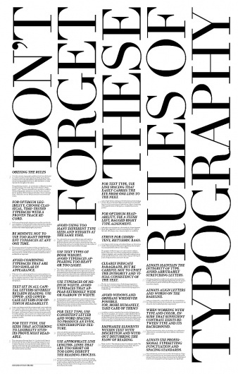 The Rules of Typography | Shiro to Kuro #poster