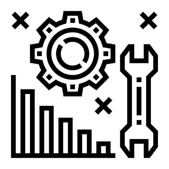 See more icon inspiration related to problem, gear, graph, business and finance, solution, adjustment, bar graph, analysis and wrench on Flaticon.