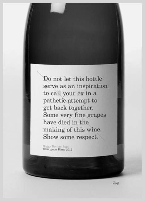 Wine bottle warning label #packaging #label #wine