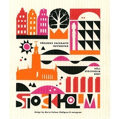 print & pattern: KITCHENWARE - dishcloths etc #modern #dahlgren #retro #inspired #maria #mid #ilustration #century #collage