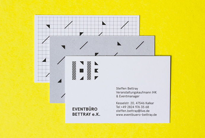 Eventbüro Bettray by Paul Schoemaker #stationary #print #graphic design #yellow