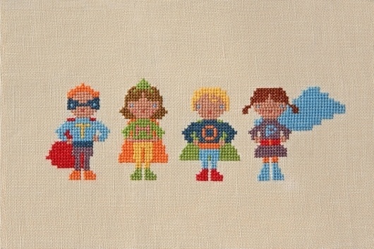 Wee Wonderfuls: Super Langs #super #cross #hero #craft #stitch