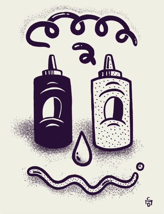 Condiment Face #illustration